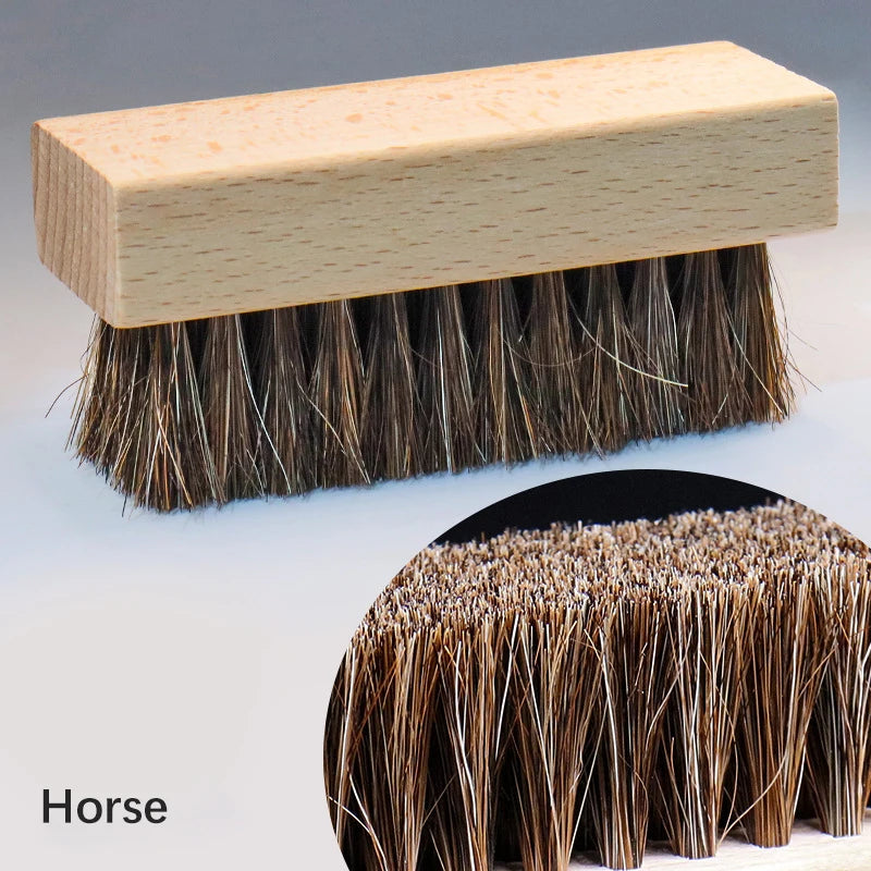 Shoe Brush Set – Horsehair, Nylon & Bristle for All Shoe Types