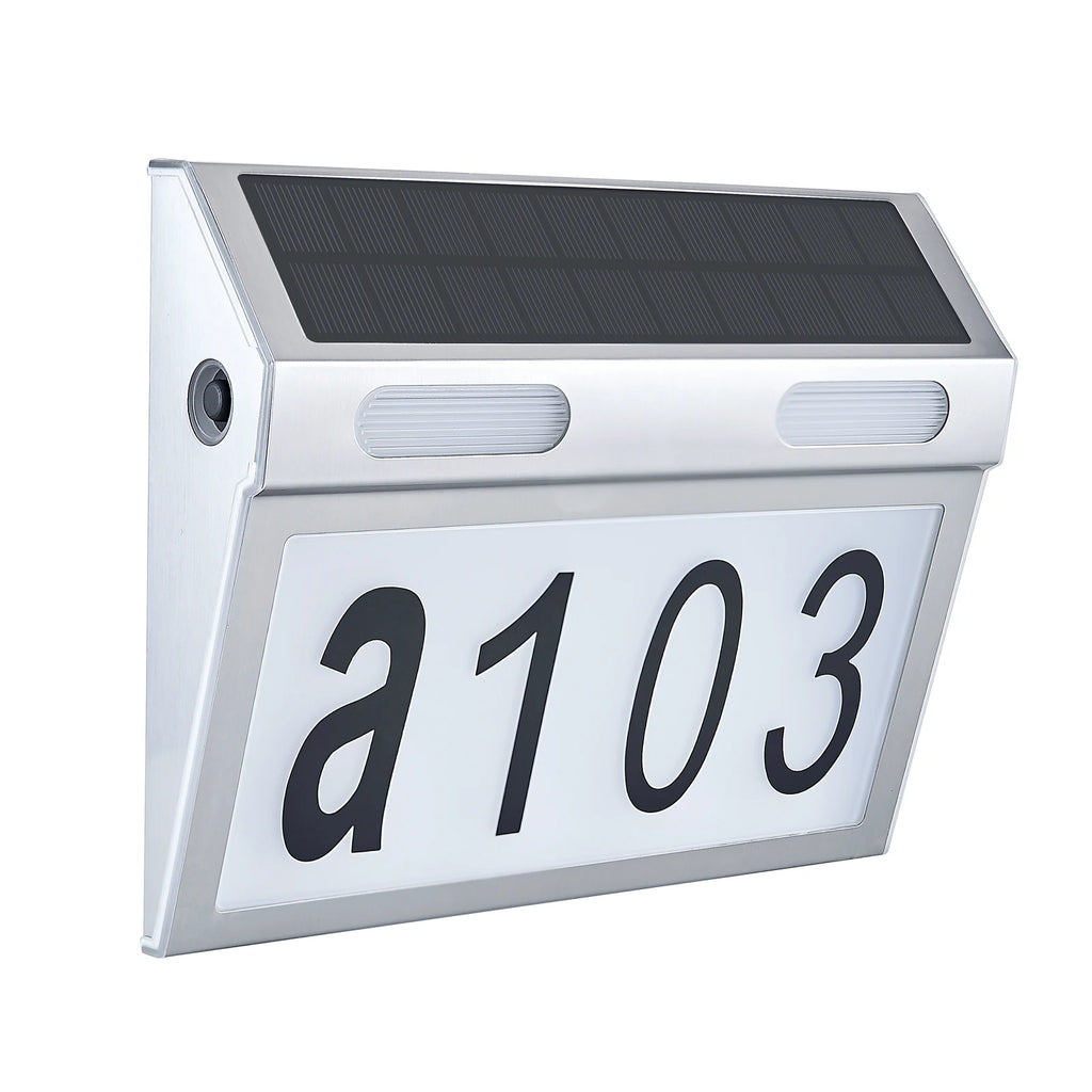 Outdoor Solar House Number Light Waterproof Stainless LED Lamp Warm Zpaxo Blue 6500 -3200-4500K China Mainland