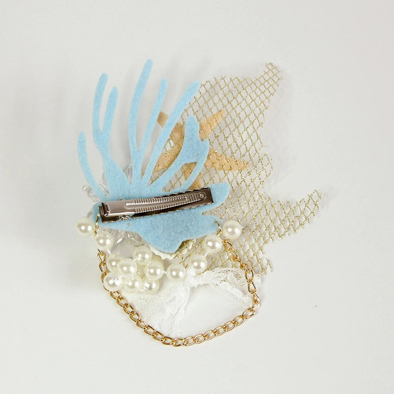 Ocean-inspired Hair Embellishments Starfish Synthetic Crystal Shell Zpaxo