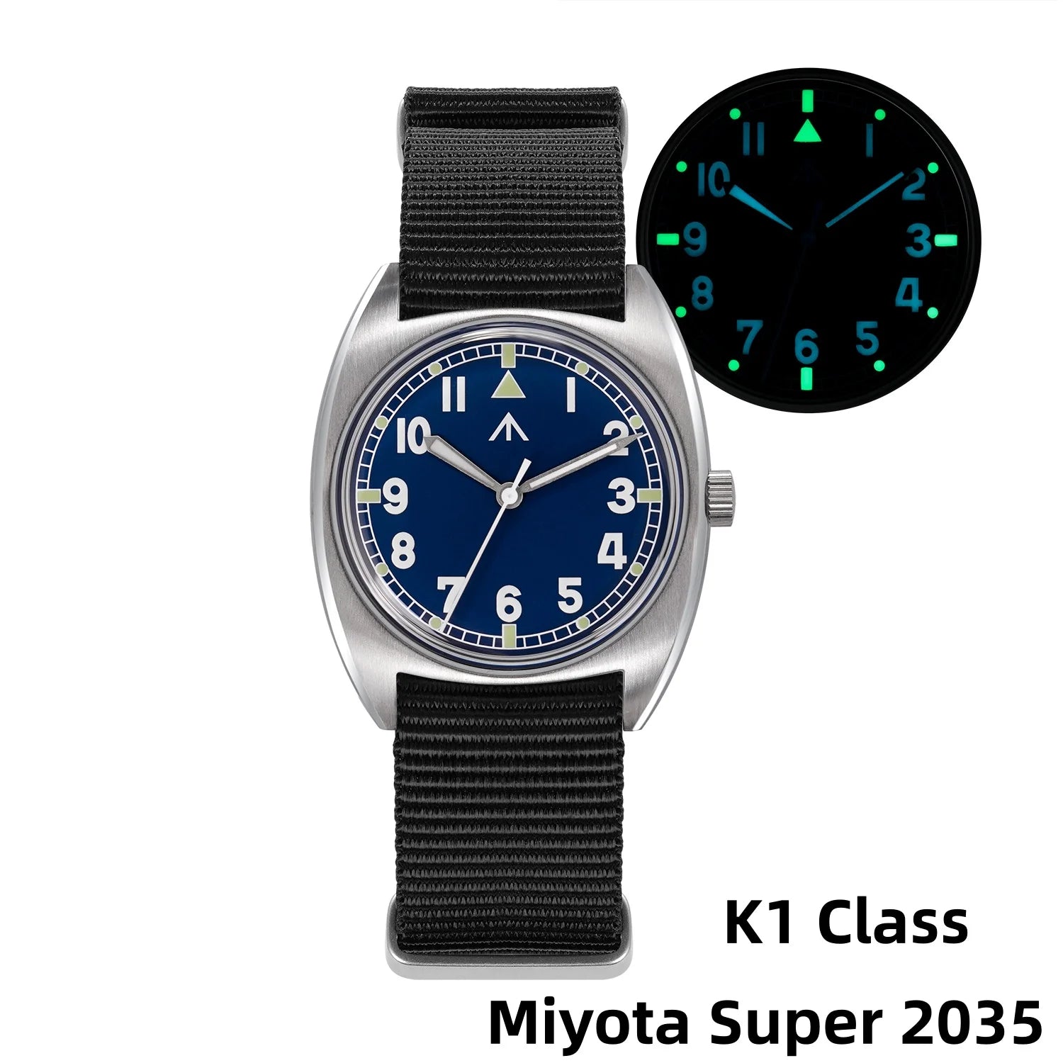Militado ML17 Watch Miyota Super 2035/ GL12 Quartz Movement Watch C3 And BGW9 Luminova 100m Waterproof Stainless Steel Watches Zpaxo Blue K1