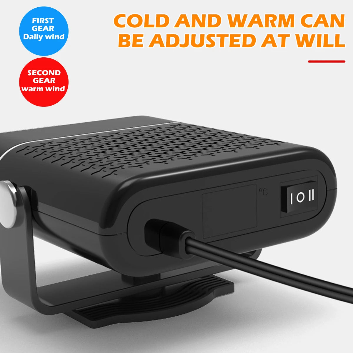 Car Defogger Heater Fan 2 In 1 Cooling & Heating 12V/24V Fast Heating Defrost Defogger Windshield Car Anti-Fog Winter Accessorie Zpaxo