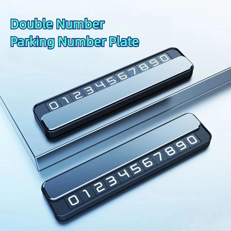 Double-number Temporary Parking Sign Car Moving Number Plate Creative