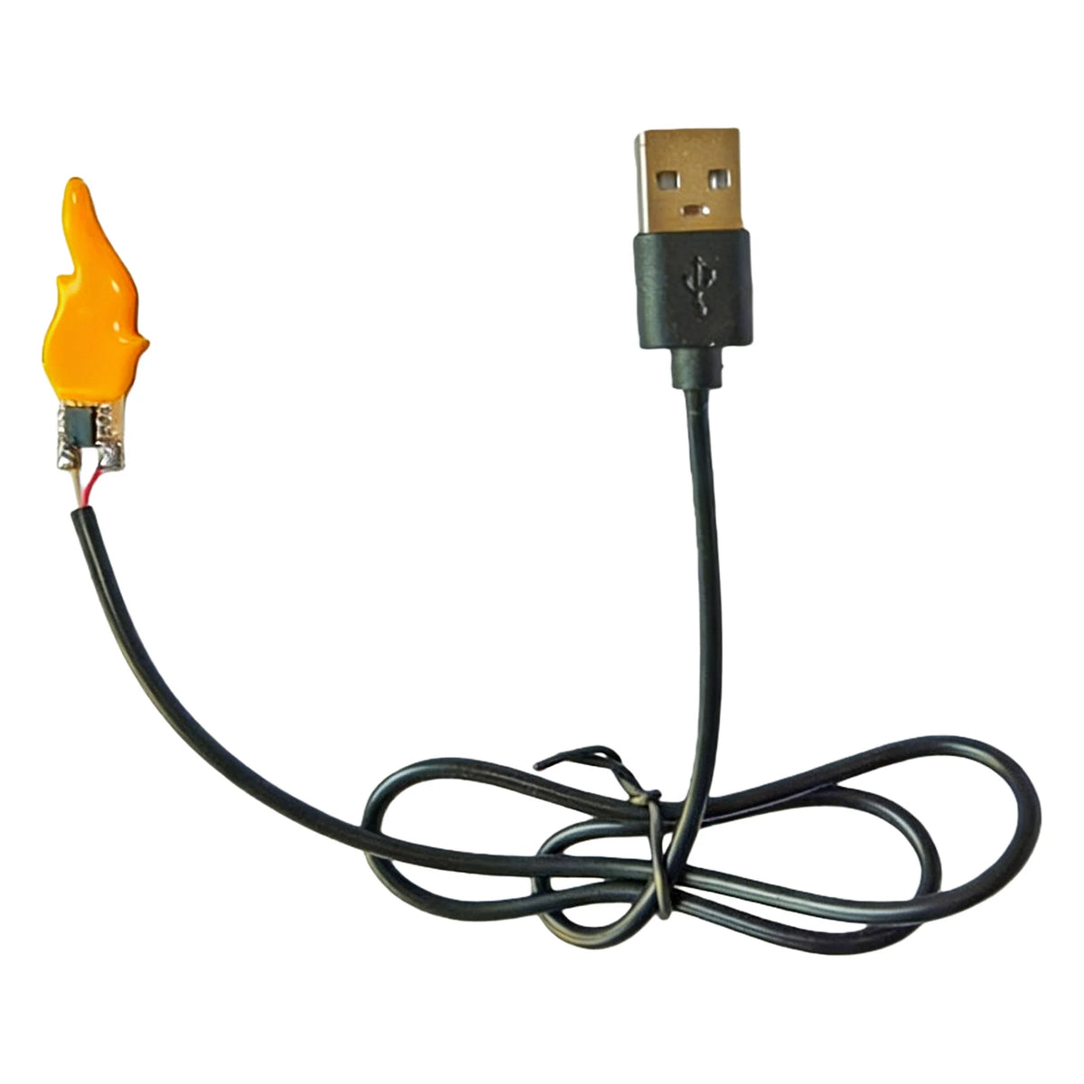 1- DIY Flame Tip Lights Bulb USB 5V Candelabra Night Light Bulbs Plug Zpaxo 1PCS
