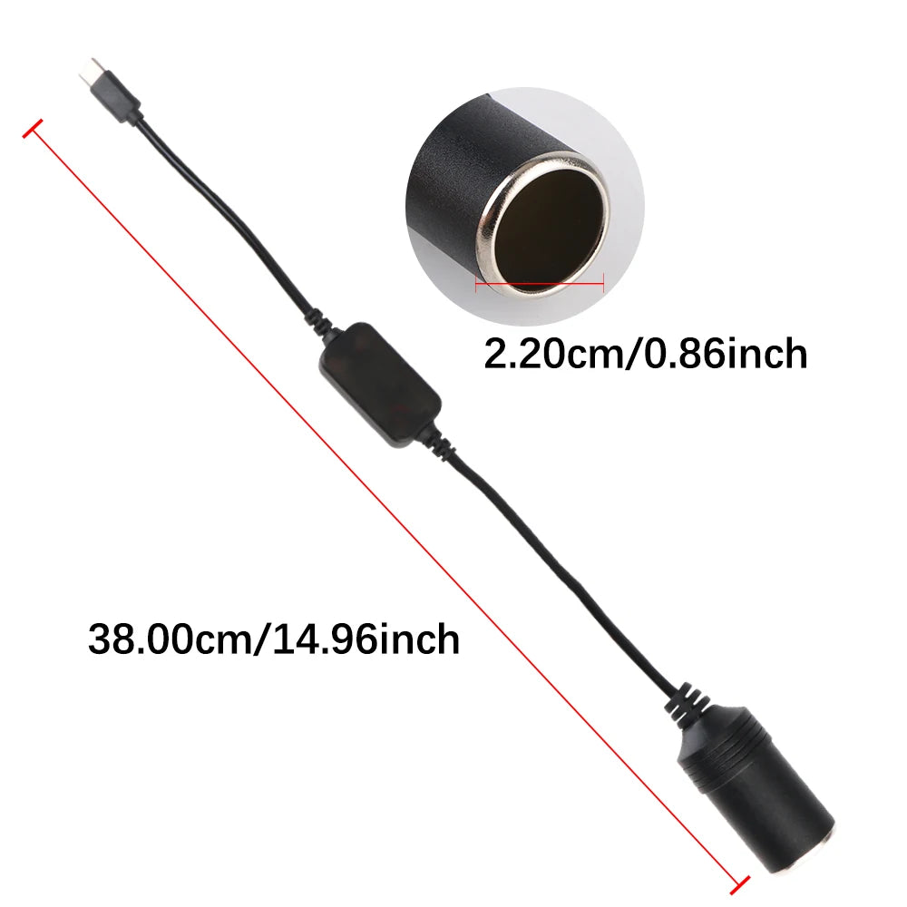 C Male Female 5V USB 12V Car Electronics Accessories Cigarette