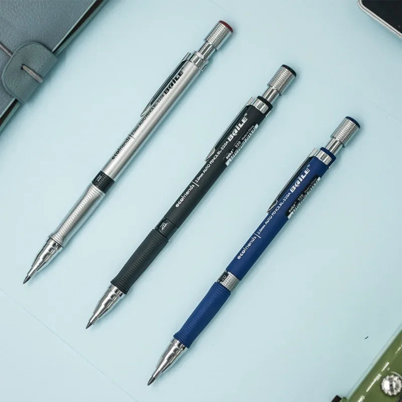 2mm Mechanical Pencil Set with Color/Black Lead Art Drawing Design Automatic Pencil Writing Student Office School Stationery Kit Zpaxo