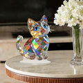 Miniature Acrylic Cat Statue – Modern Kitten Figurine Decor Cat Figurine Decor Zpaxo Default Title