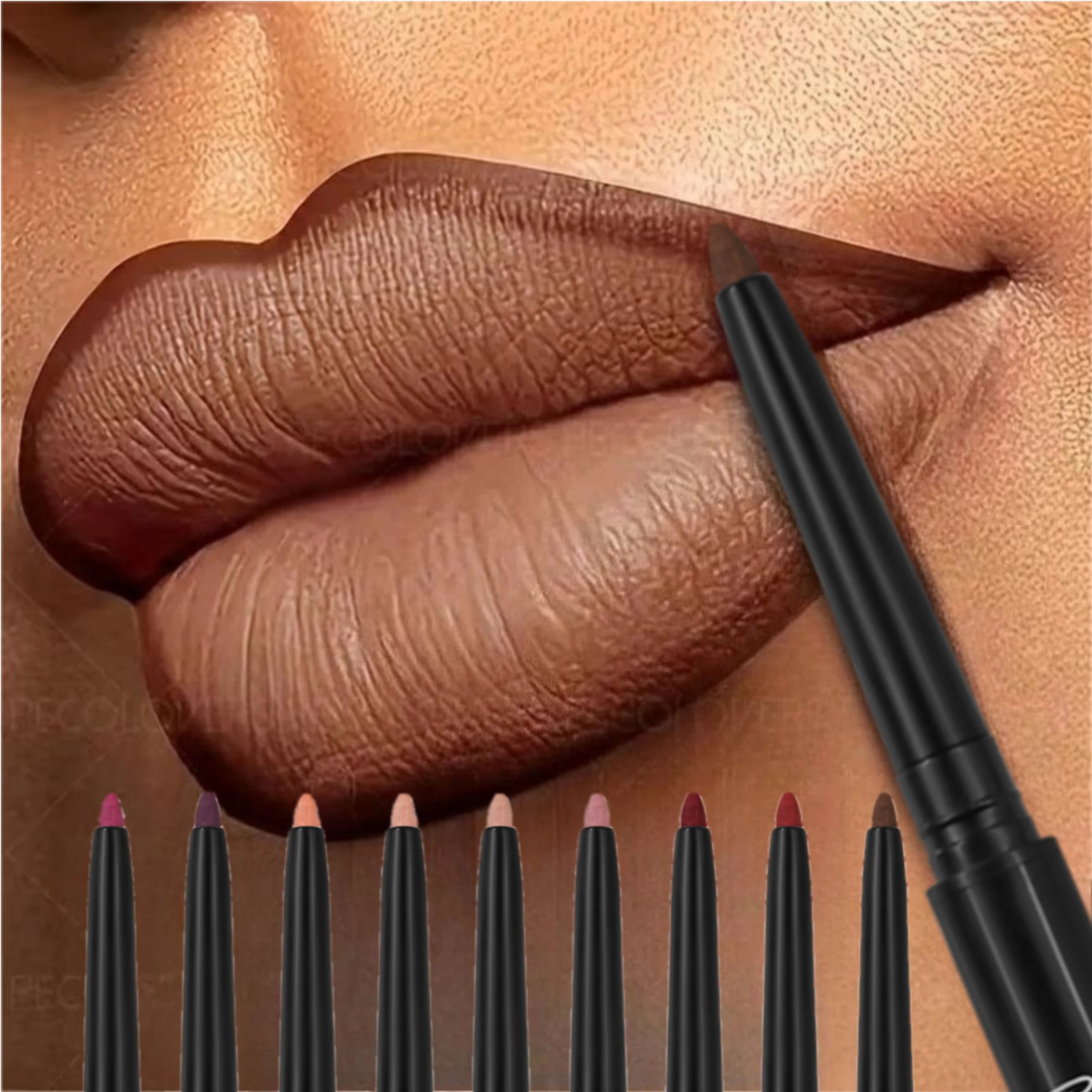 1PC Waterproof Matte Lip Liner & Gloss-like Effect Pencil Long-Lasting Non-Staining Moisturizing Lip Makeup Zpaxo