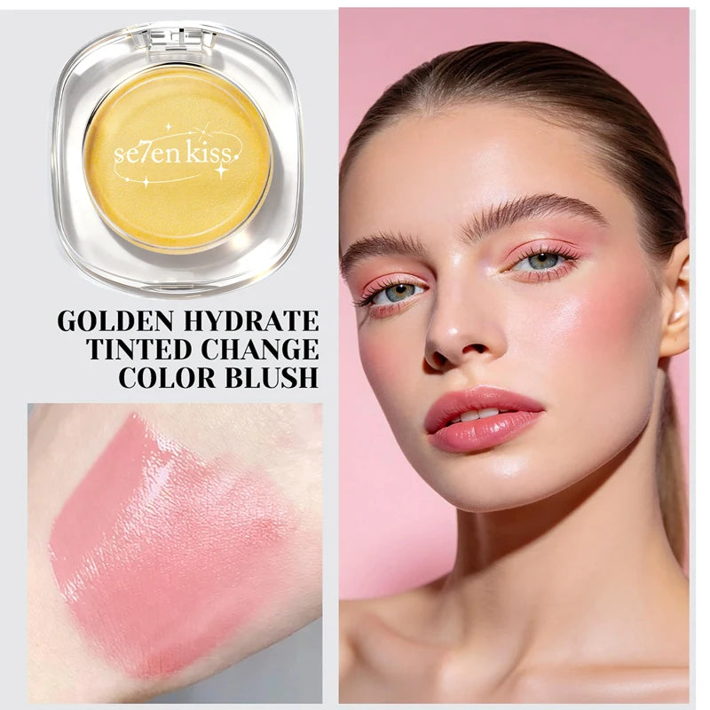 Warm Powder Blusher Three One Eye Shadow Lipstick Changes Temperature
