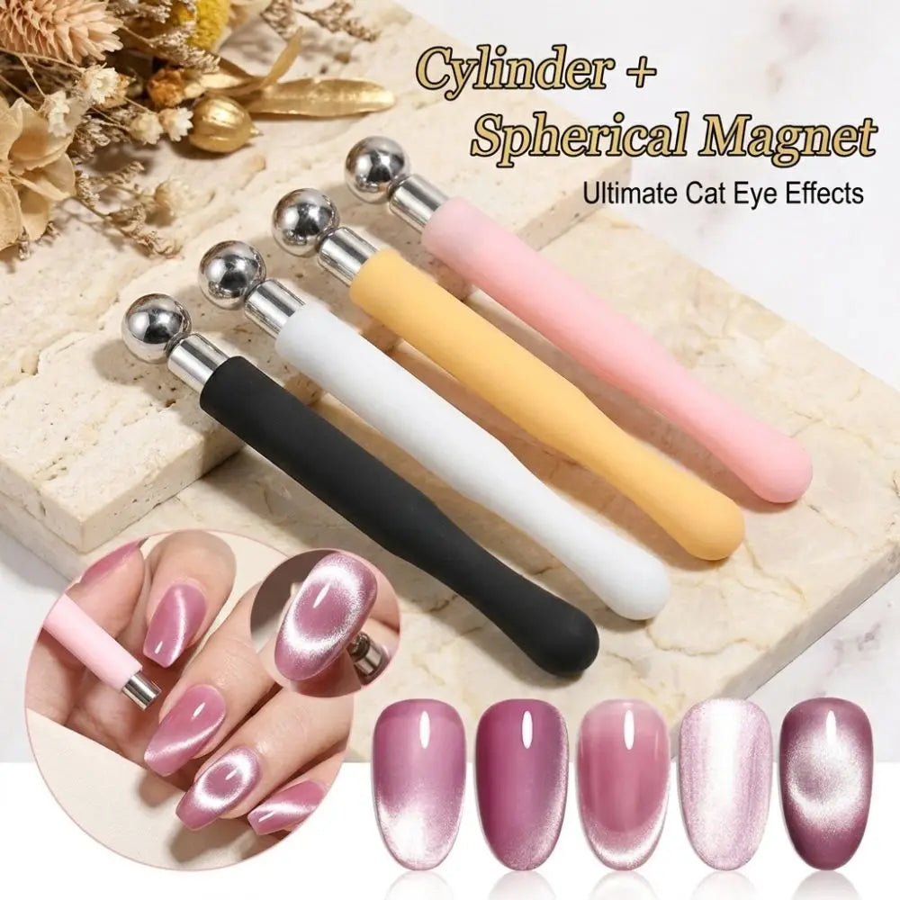 Spherical Magnet Cat Eye Nail Art Magnet Stick Round Bead Head Multifunctional False Nails Magnetic Rod Durable Lightweight Zpaxo
