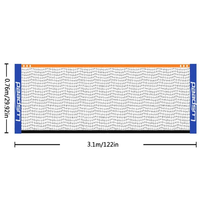 Portable Folding Standard Professional Badminton Net Indoor Outdoor Sports Volleyball Tennis Training Square Nets Mesh Zpaxo 3.1m