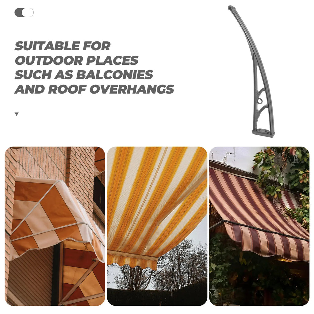 Plastic Steel Awning Bracket Reinforced Support Outdoor Patio Window Door Canopy Brackets for Balcony Roof Overhangs Wind Zpaxo