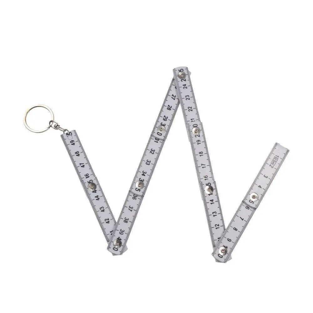 Plastic Ruler Tape Fold Folding Measure Carpenter Measuring Tool Key Zpaxo