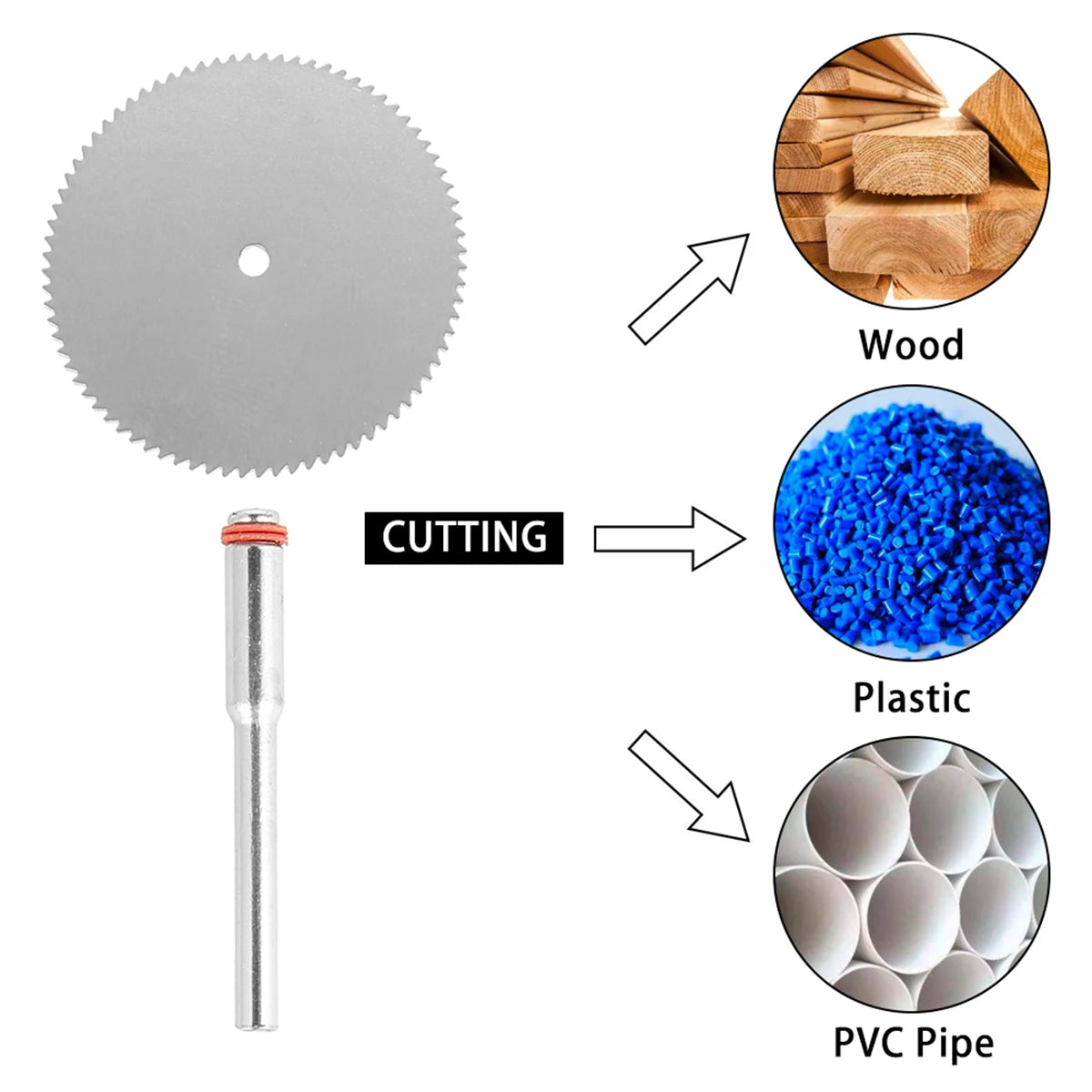 11-60pc Saw Blades Dremel Tool Mini Cutting Disc for Rotory Accessories Diamond Grinding Wheel Circular Woodworking Cutting Disc Zpaxo