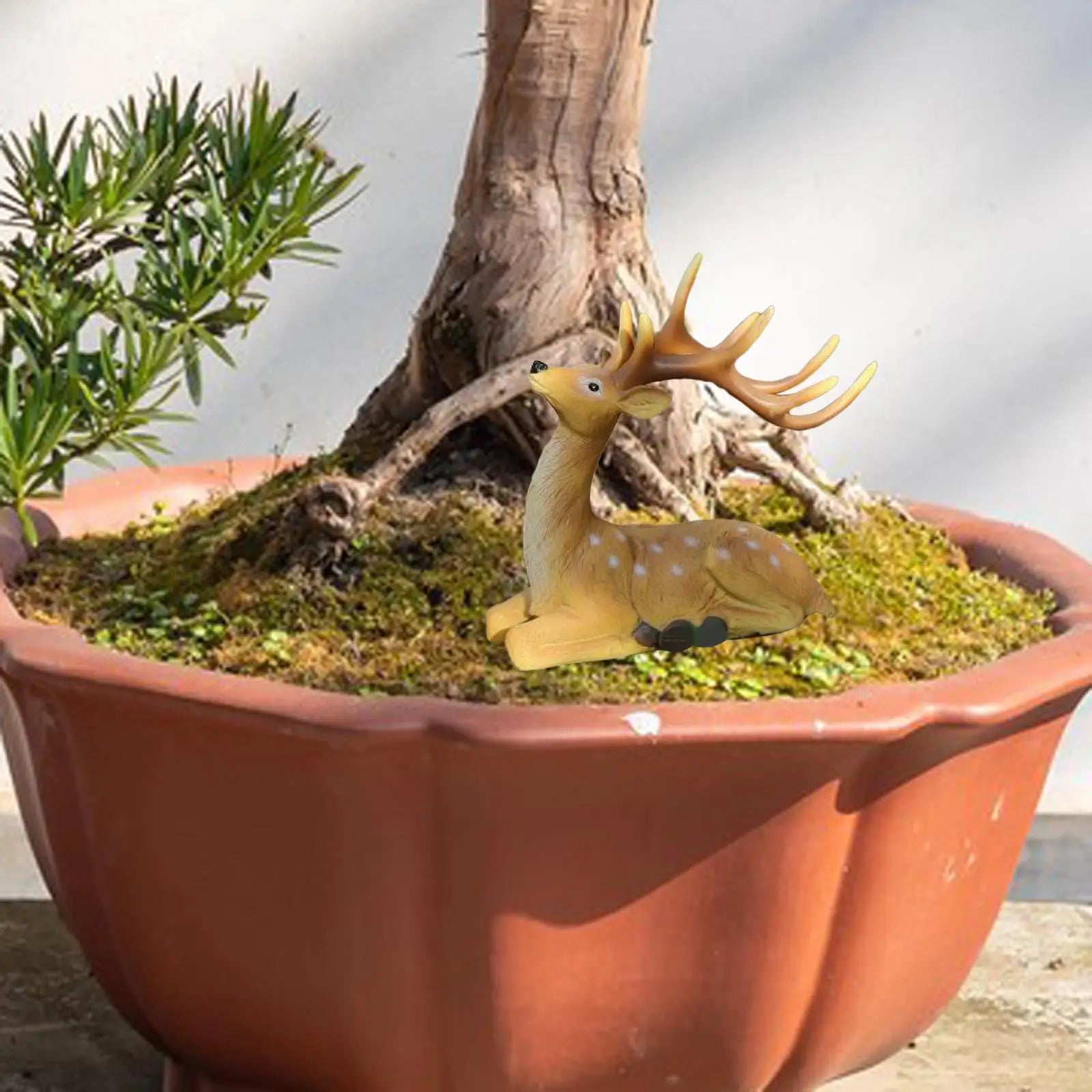 Resin Sika Deer Statue – Garden & Indoor Deer Sculpture Garden Deer Sculpture Zpaxo Style B
