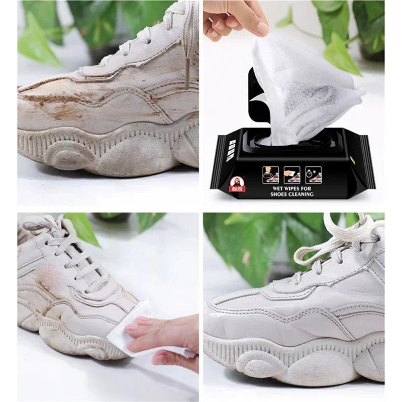 12-60Pcs Disposable Shoes Clean Wipes Portable White Shoes Cleaning Care Wipes Sneakers Cleaning Quick Wet Wipe VIE LENTE Zpaxo