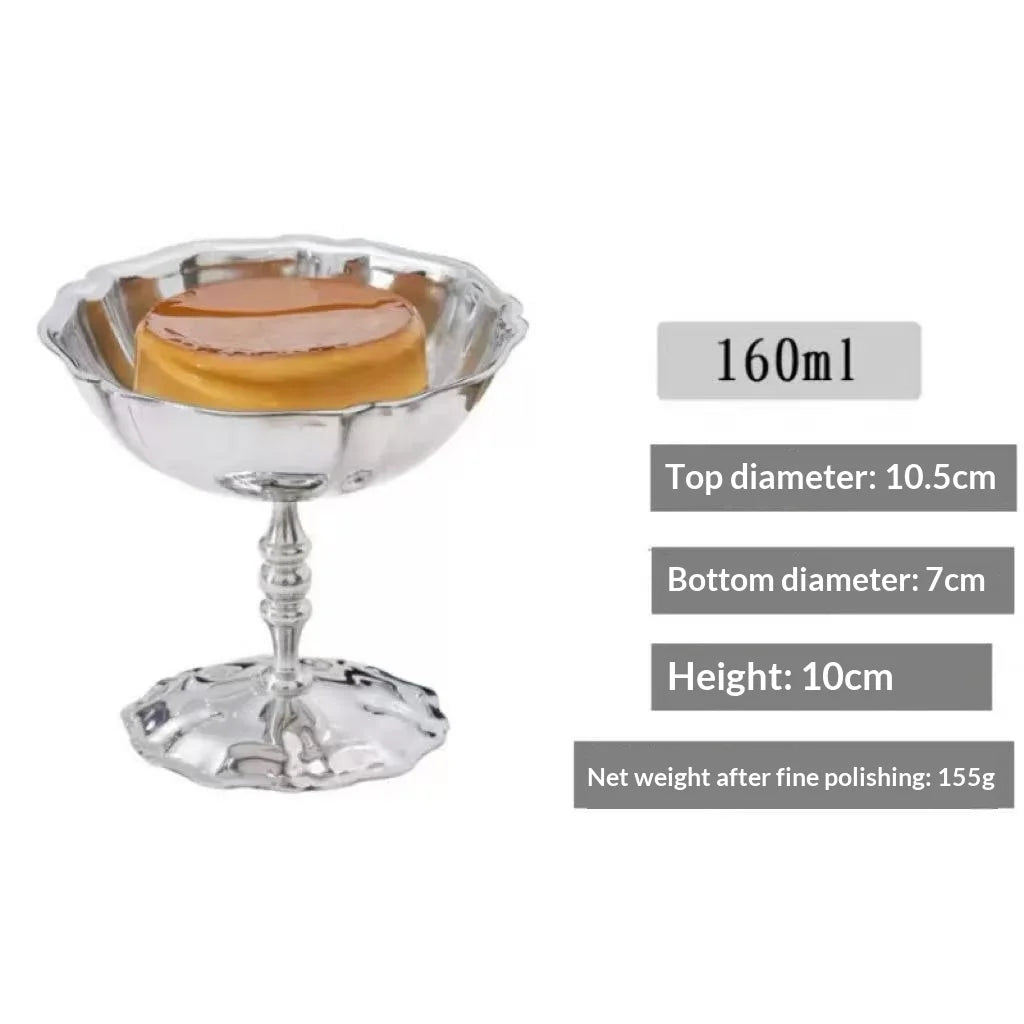 Stainless Steel Ice Cream & Dessert Cups – Tall & Short Dessert Serving Cup Zpaxo E