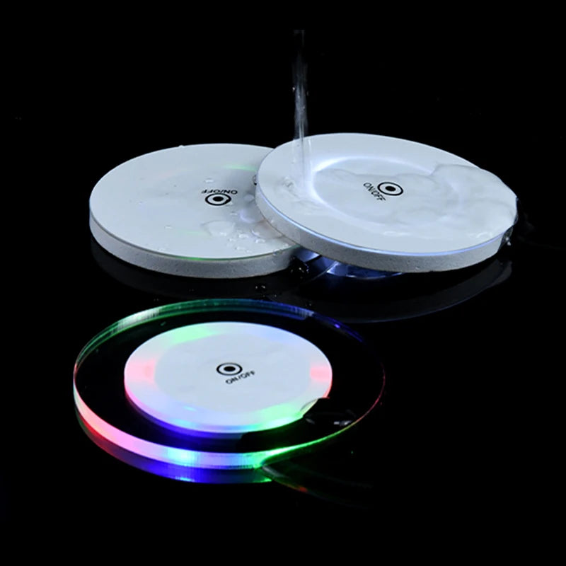Bar Table Decoration Accessories LED Coaster Acrylic Cocktail Flash Zpaxo