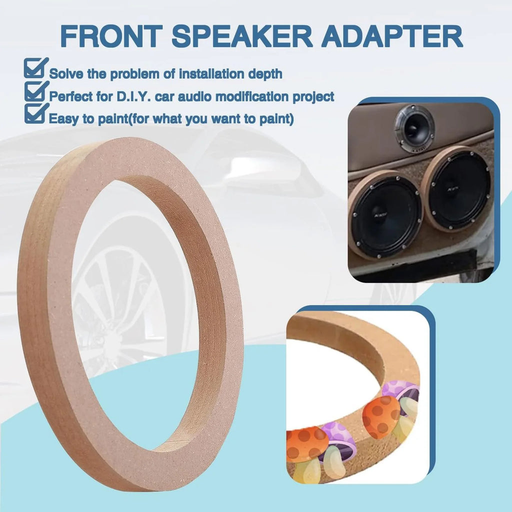 4cs 6 5-inch Universal Wooden Car Speaker Subwoofer Mounting Spacer