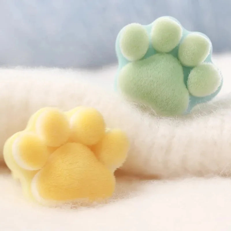 1- Cat's Paw Manicure Dust Clean Brush Finger Ring Duster Soft Hair