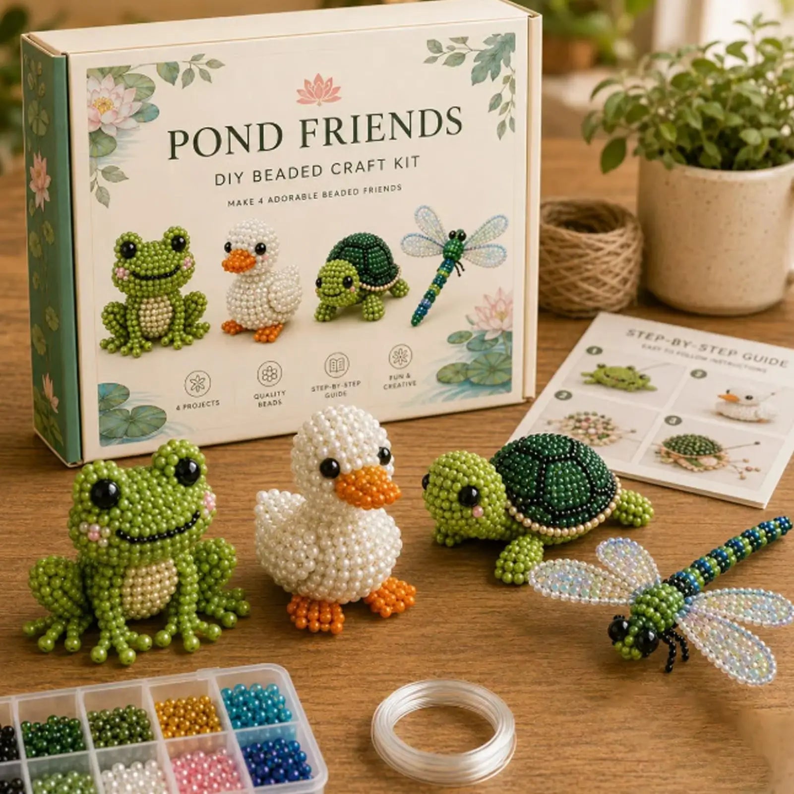 3D Beaded Animal Craft Mini Bead DIY 4 Educational Toy Instruction