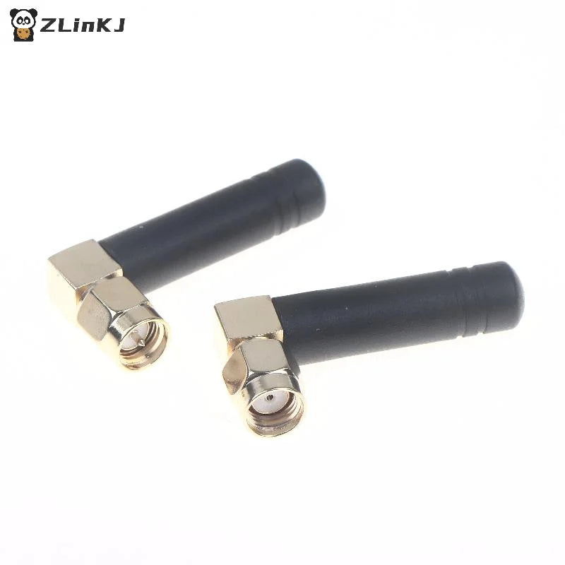 Right Bend Angle Ultra Compact Mini Wifi Antenna 2 3DBI Gain SMA Male Zpaxo