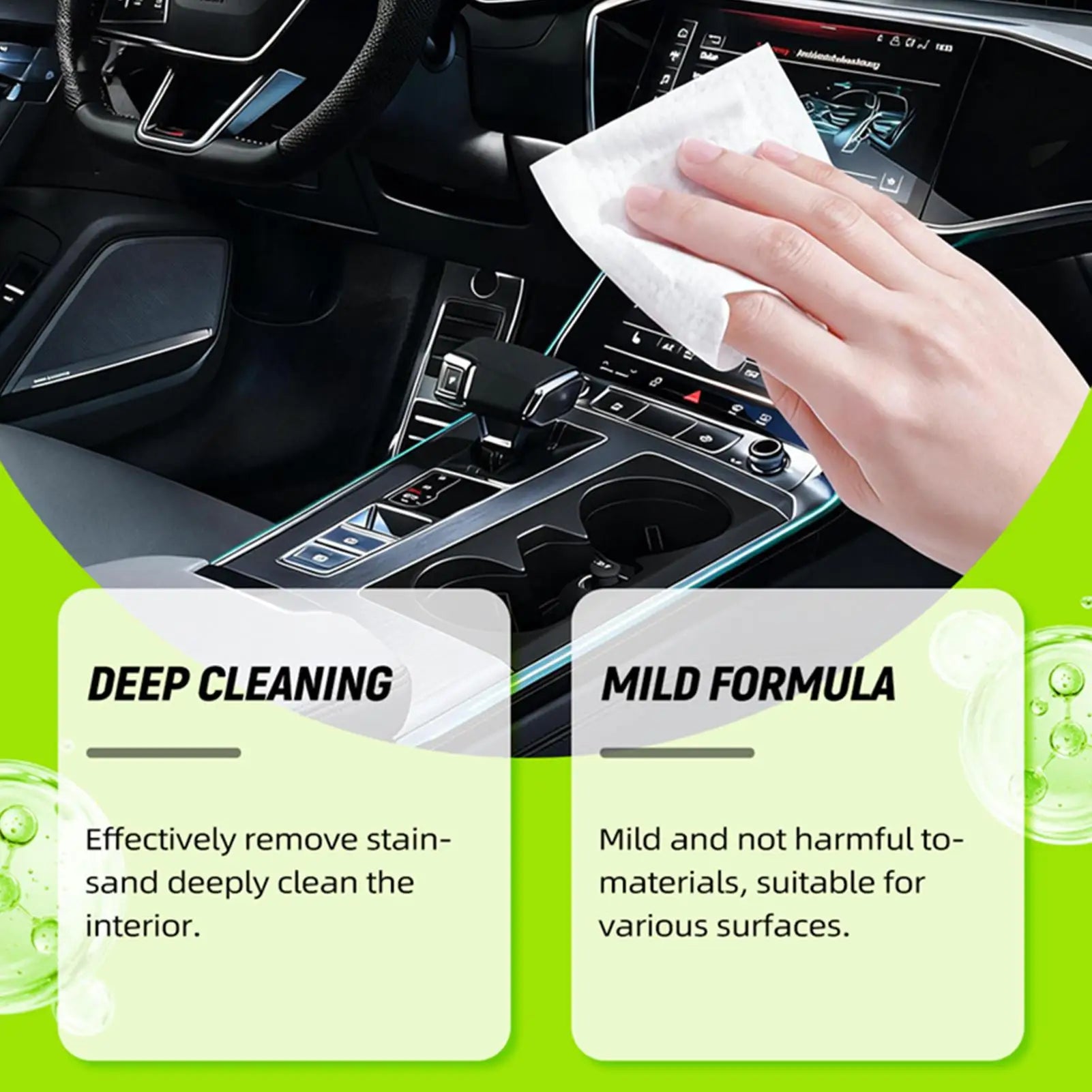 Car Interior Cleaning Wipes Multi-function Car Dashboard Seat Leather Nursing Brightening Wipes Car Wash Care Cleaning tools Zpaxo