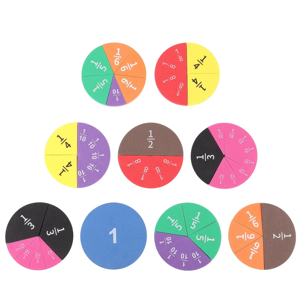 Interactive Fraction Circles Unit Fraction Manipulatives Rainbow Circle Math Fraction Games Montessori Math Toy For Children Kid Zpaxo
