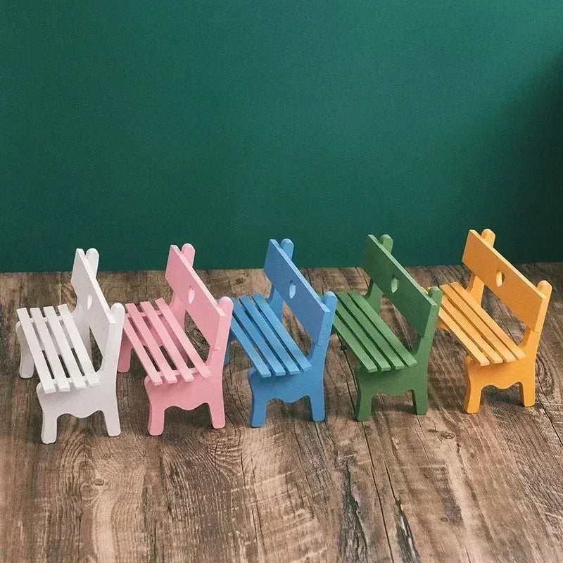 Creative Doll Home Furnishings Toys Mini Bench Decor Small Photo