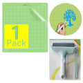 3 PCS Green Printing Cylinder, Pad and Tweezers Set, Dual Textured Surface Embossing Cylinder for Fabric, Leather, Paper, etc. Zpaxo 3PCS