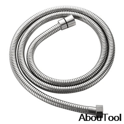 Black Hose Bathroom Shower Faucet Tube Stainless Flexible Plumbing Zpaxo siver hose 1.5M hose