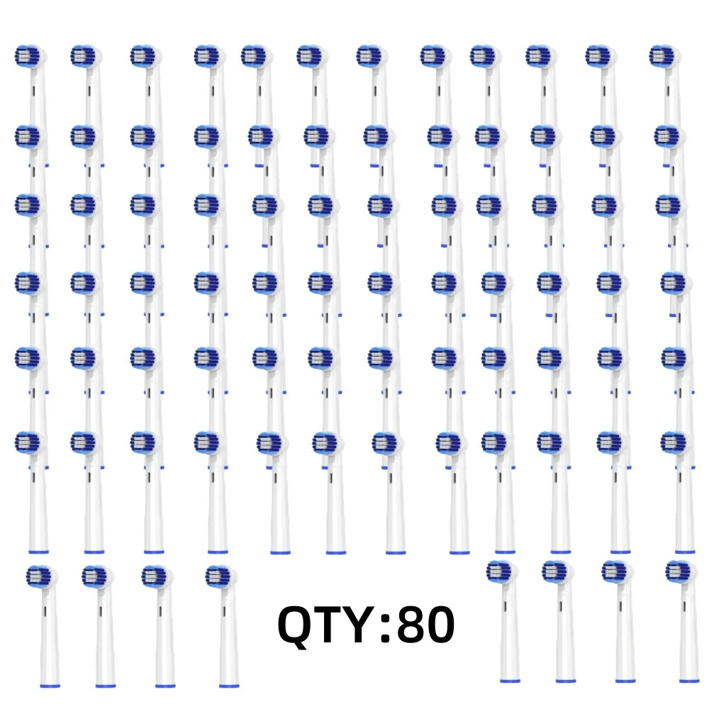 4/8/16/40/80pcs Set Electric Toothbrush Head Replacement For Oral B Sensitive Brush Alternative Heads D25 D30 D32 D18 YM-EB17 Zpaxo YMEB20-80pcs