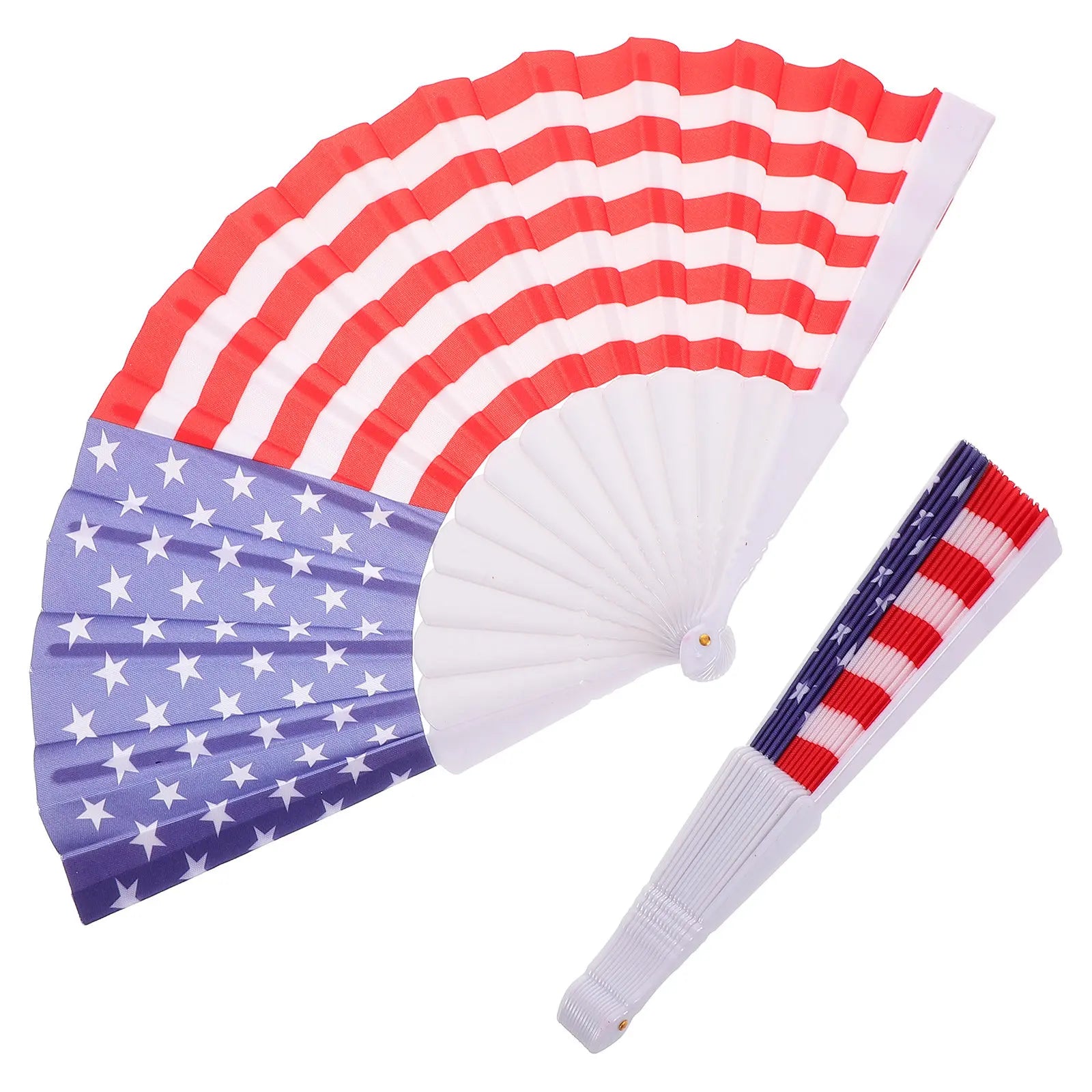 Patriotic Folding Fans American Flag Stars Independence Day Party