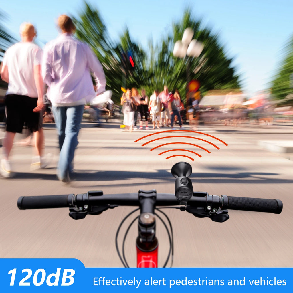 Bicycle Bell Ring Bike Electronic Loud Horn 120db Loud Safety Alarm Electric Waterproof Warning Bell Scooter Bicycle Accessories Zpaxo