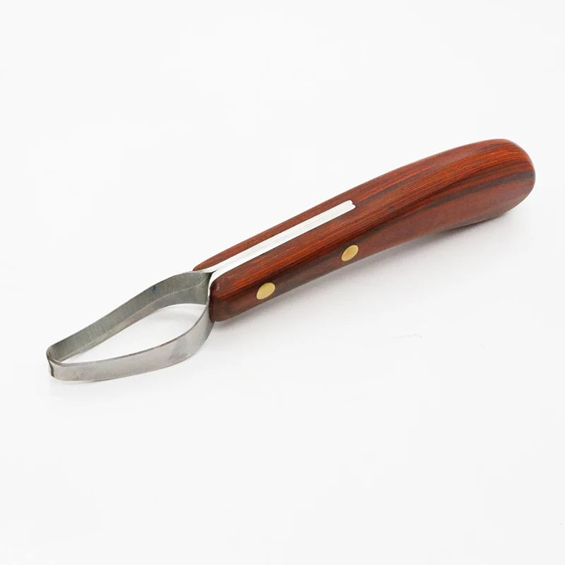 Horseshoe Knife Sheep Stainless Steel Double-edged Wooden Handle Hoof