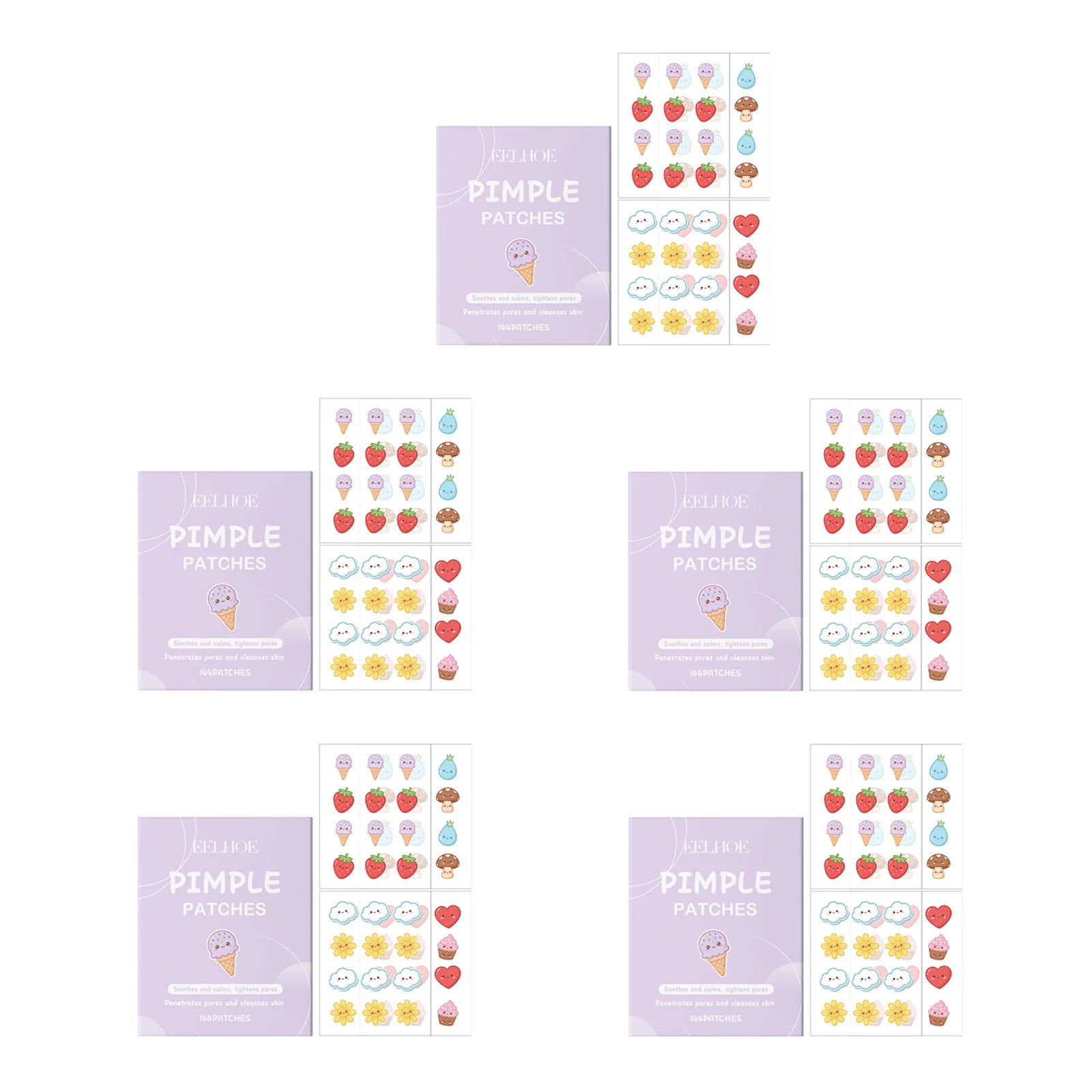 144pcs Salicylic Acid Hydrocolloid Acne Patches – Invisible Pimple Patch Acne Pimple Patches Zpaxo 5 x 144pcs Boxed