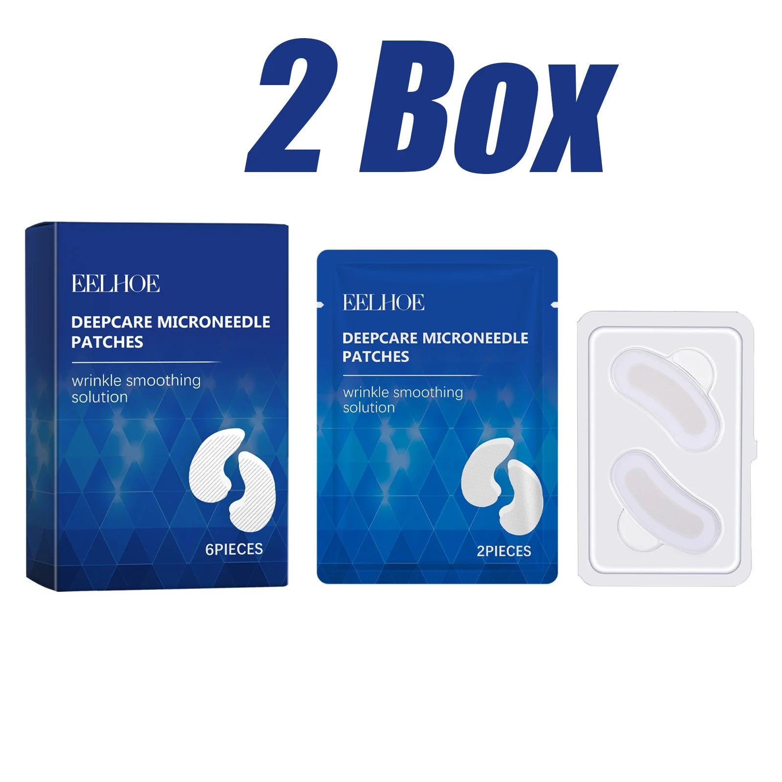 Hyaluronic Acid Microneedle Eye Patches – Dark Circles & Anti-Aging Microneedle Eye Patches Zpaxo 2 Boxed