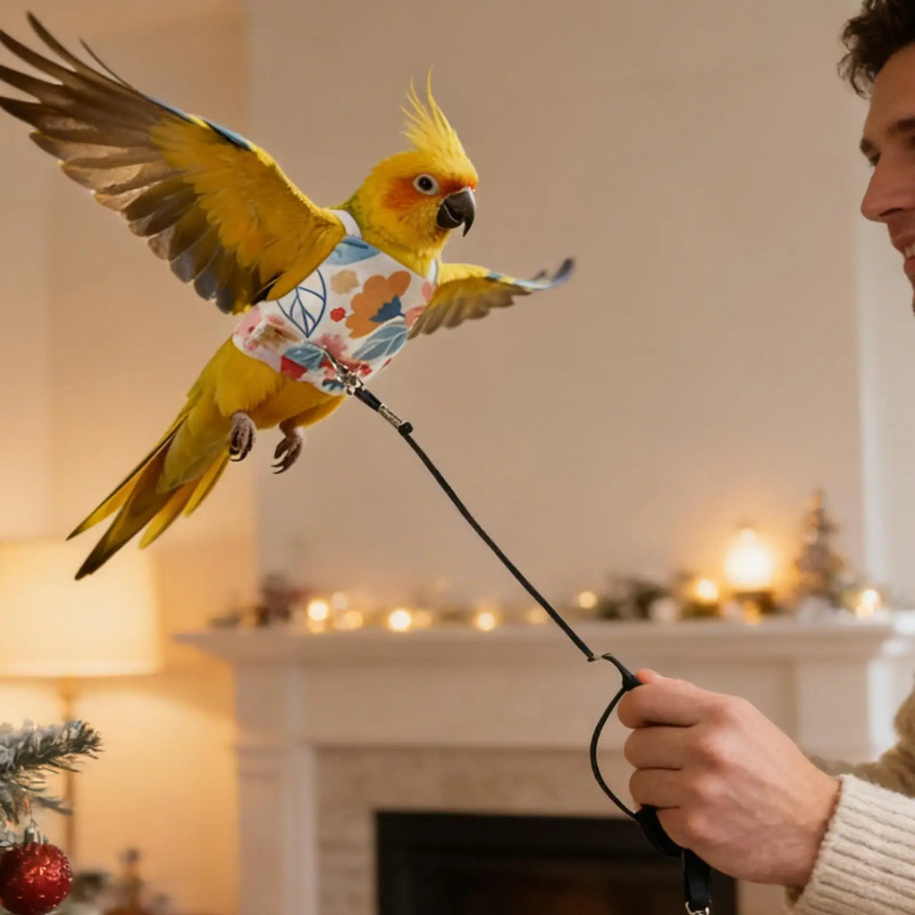 Bird Harness Leashes Vest Adjustable Retractable Flight Suit Clothes
