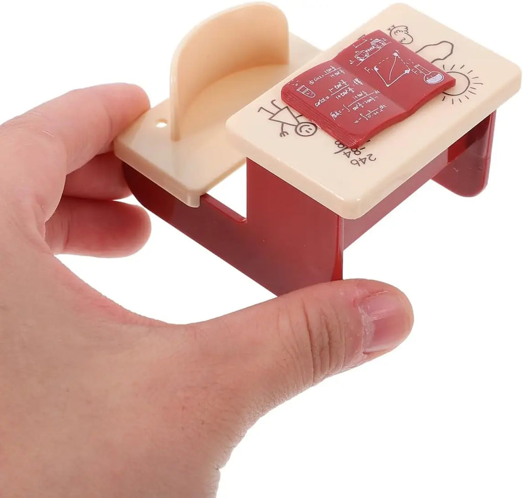 1 12 Dollhouse Miniature Classroom Realistic Chalkboard Desk Chair