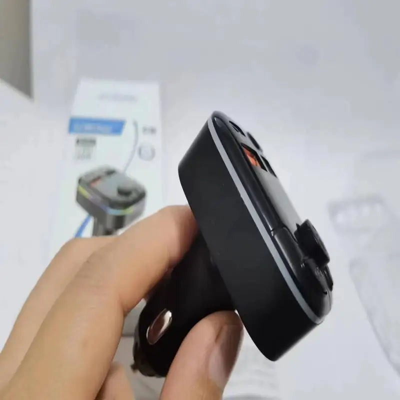 Bluetooth 5.0 FM Transmitter Car Charger – Dual USB & Type-C