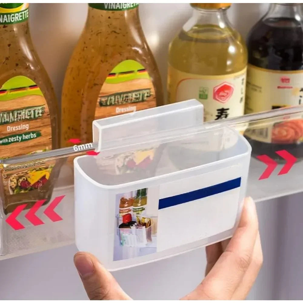 2Pcs Sliced Cheese Holder for Fridge, Refrigerator Side Door Organizer, Hanging Storage for Kitchen, Storing Seasoning Box Zpaxo