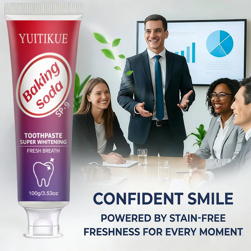YUITIKUE Baking Soda Toothpaste – Whiten & Deep Clean 100g Whitening Toothpaste Zpaxo