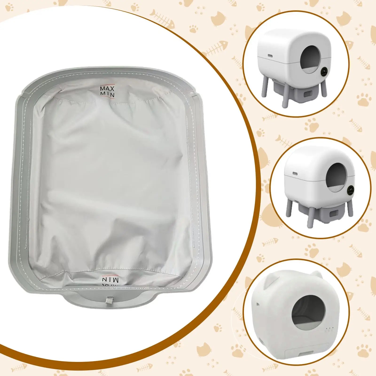 Kitten Litter Box Liner Pad Triple Protection Technology Fabric Soft Zpaxo