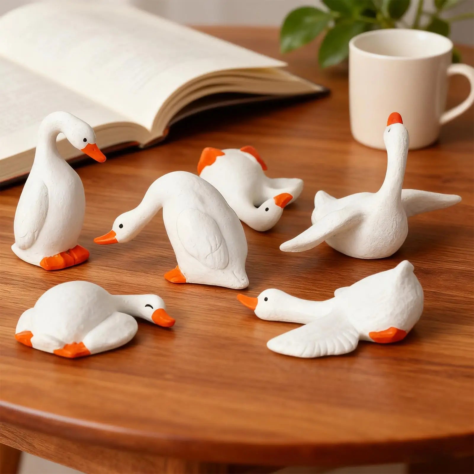 Dashboard Figurines 6 Geese Car Interior Statue Decor Desktop