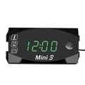 Universal Waterproof ABS Digital Display IP67 LED Watch Voltmeter Zpaxo green