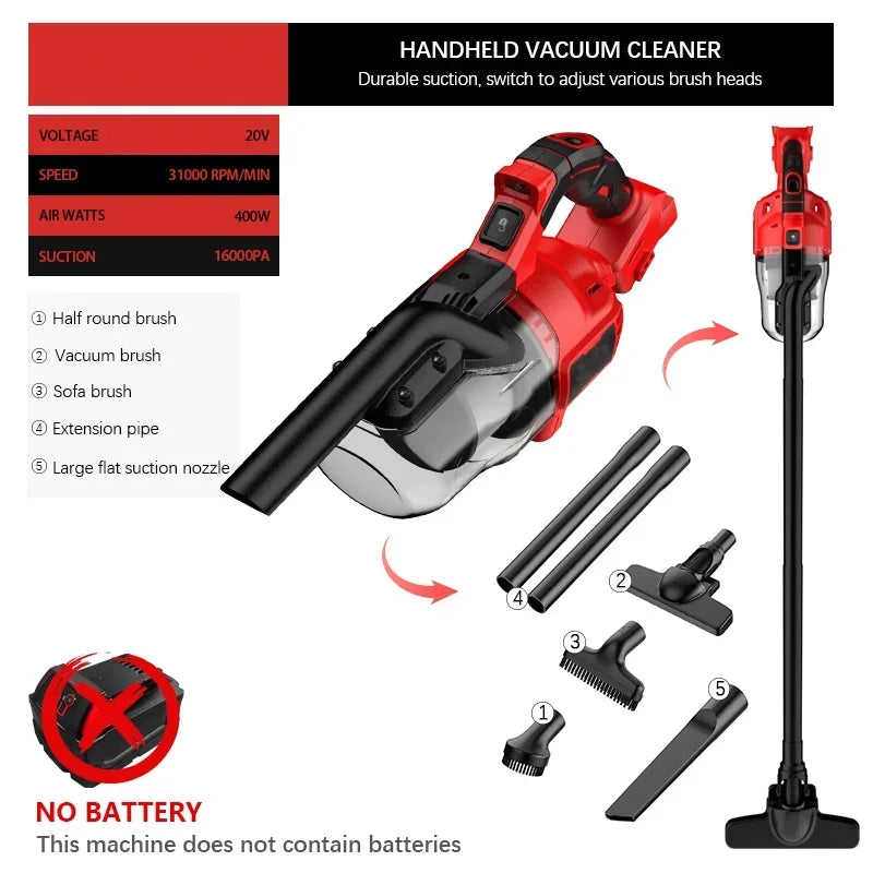 Brushless Handheld Vacuum Cleaner Cordless Home Floor Carpet Car Pet