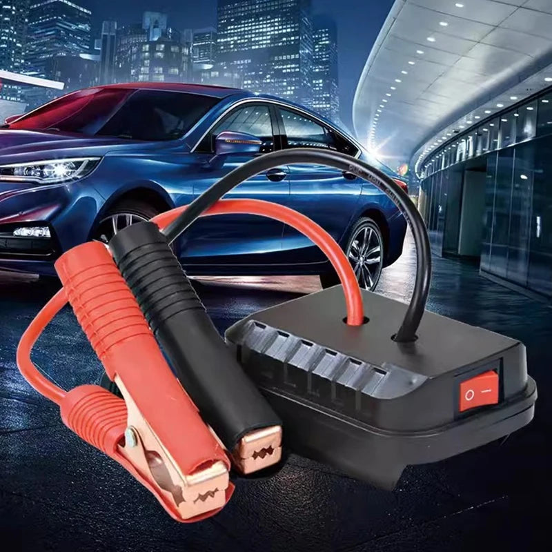 Black Red Igniter Jump Starter Lithium Battery Booster Cable Adapter