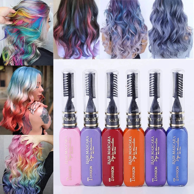 13 Colors One-off Hairs Disposable Hair Coloured Mascara Beauty Tool