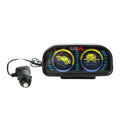 12V Car Level Tilt Gauge LED Light 360 Degree Adjustable Base Slope Zpaxo Black
