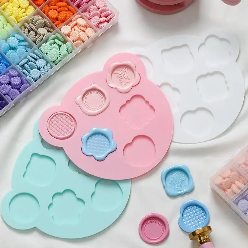 Wax Seal Stamp Silicone Mold Pad | 6 Shapes for 25mm Stamps
