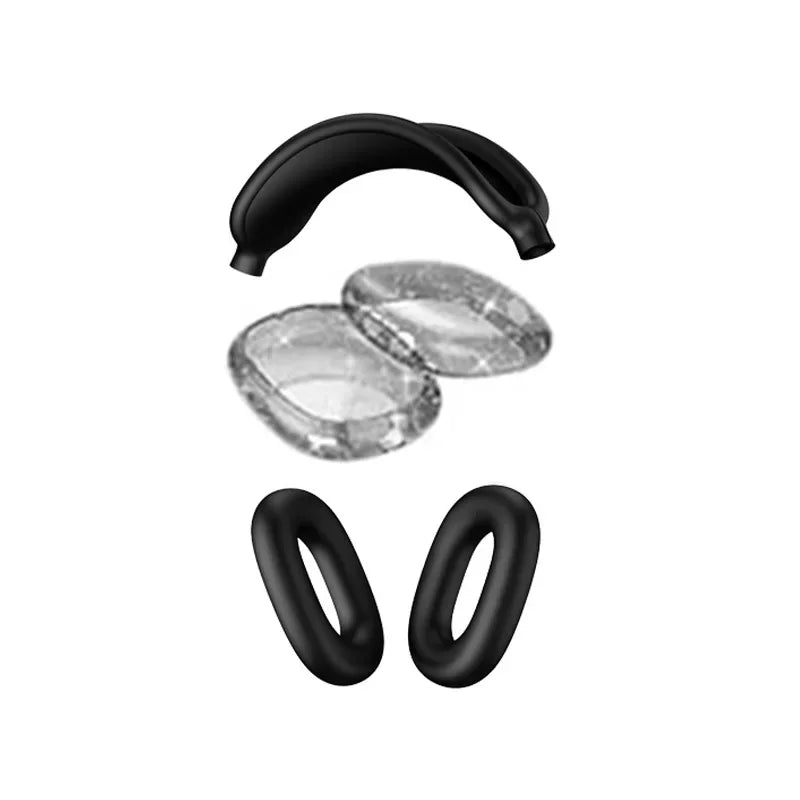 3 in 1 Clear Soft TPU Silicone Skin Protector Ear Cups Case for Airpods Max Airpodmax Anti Scratch Headphones Cover Accessories Zpaxo TPU Star 2